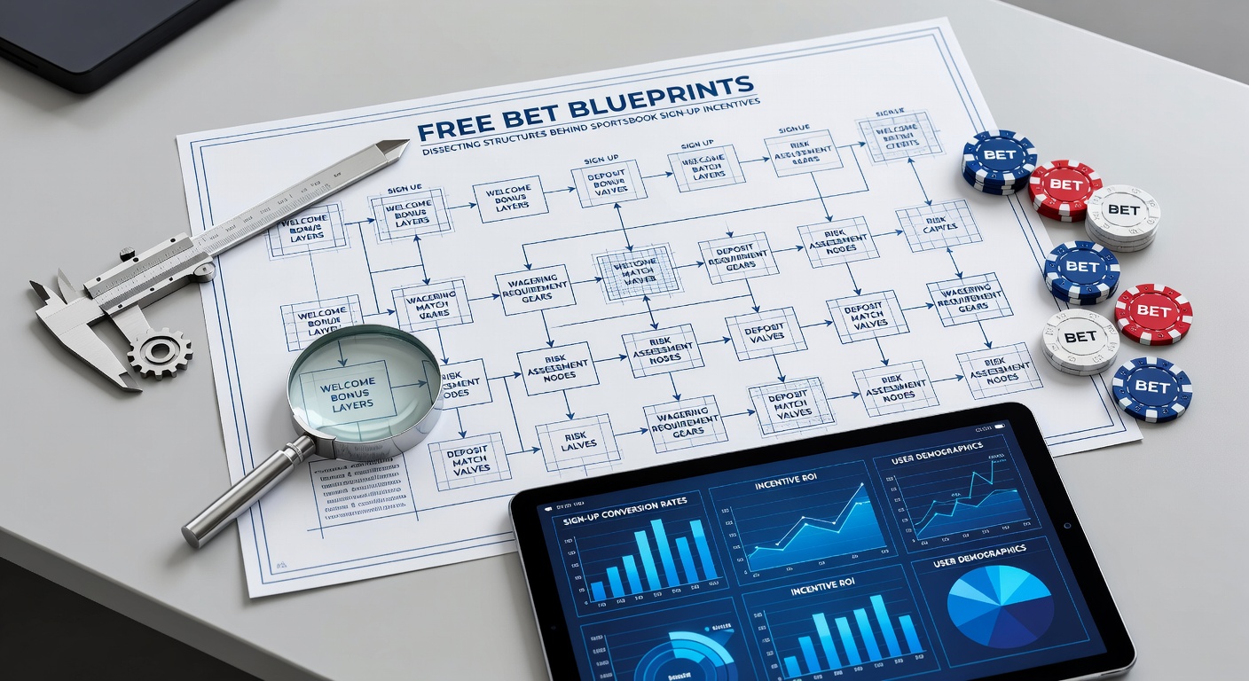Infographic breaking down common free bet structures with icons for deposit matches, risk-free bets, and bonus bets in sportsbooks