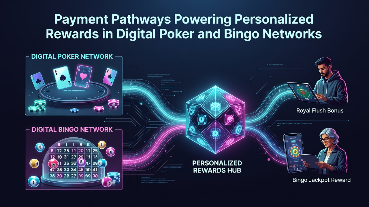 Diagram showing payment method icons linked to reward tiers in digital gaming networks