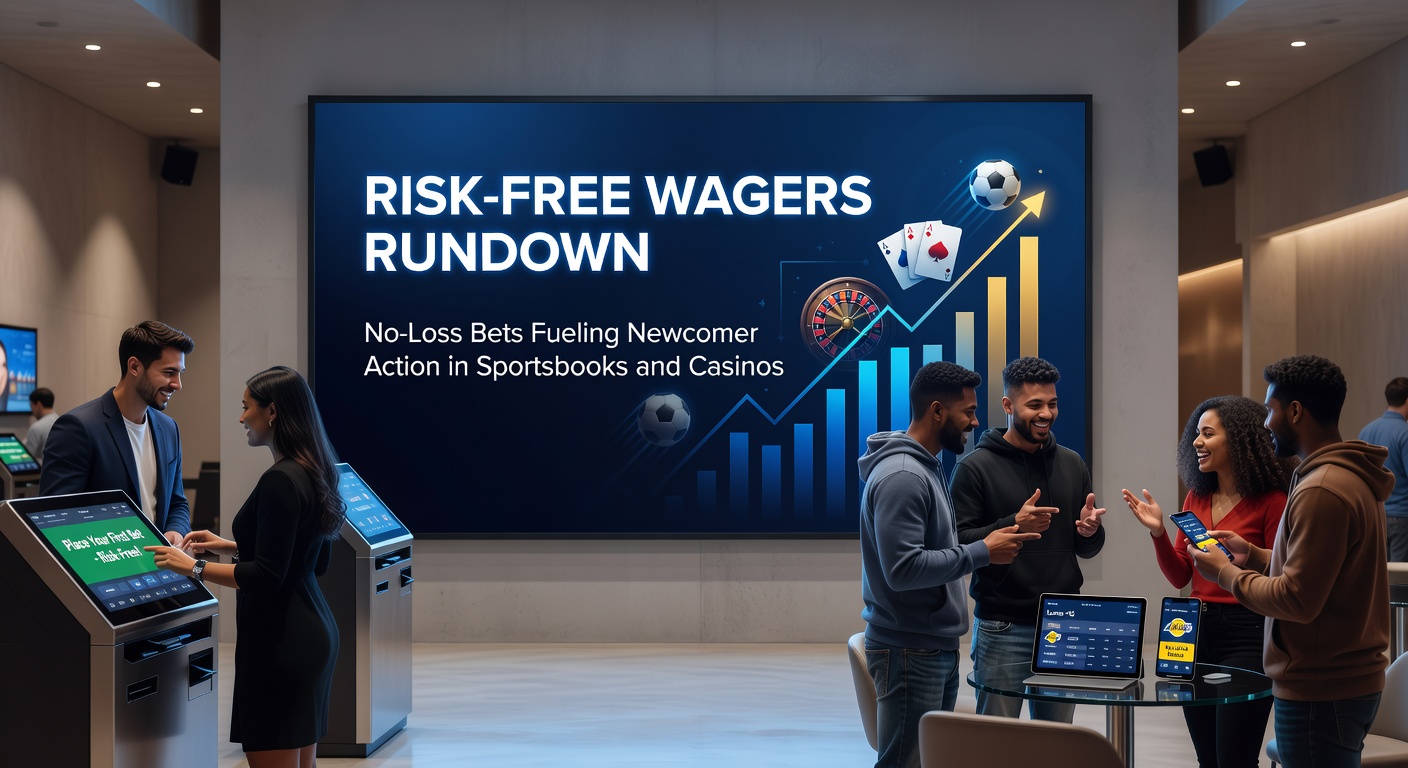 Sportsbook app displaying a risk-free bet promotion with a basketball game in the background, highlighting no-loss wager incentives for new users