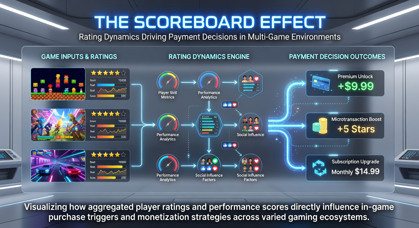 Chart showing how payment method ratings affect user choices in combined gaming platforms