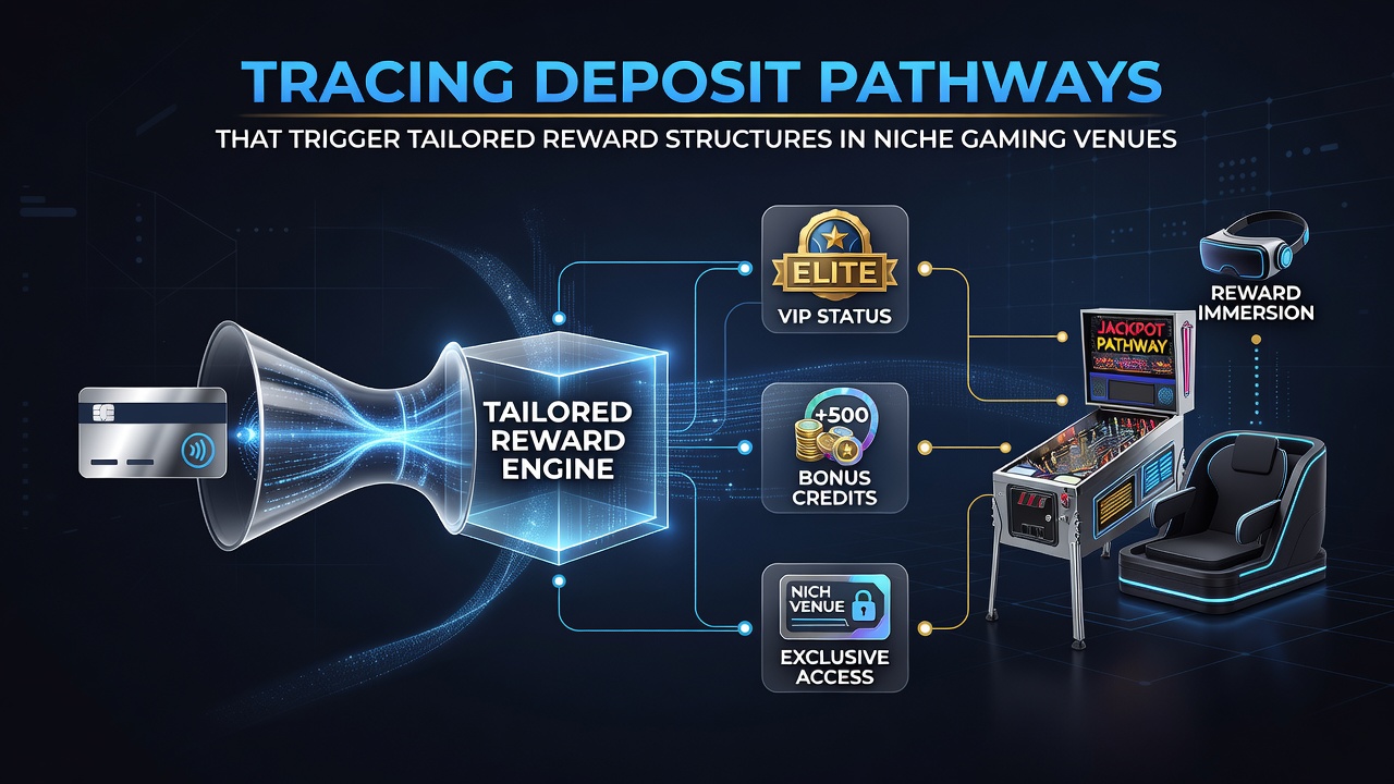 Diagram showing how different deposit types connect to unique reward tiers in niche venues